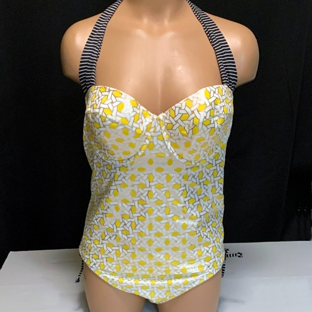 Victoria's Secret Tankini SET Push-Up Halter 38C Adjustable Hot Short Bottom L